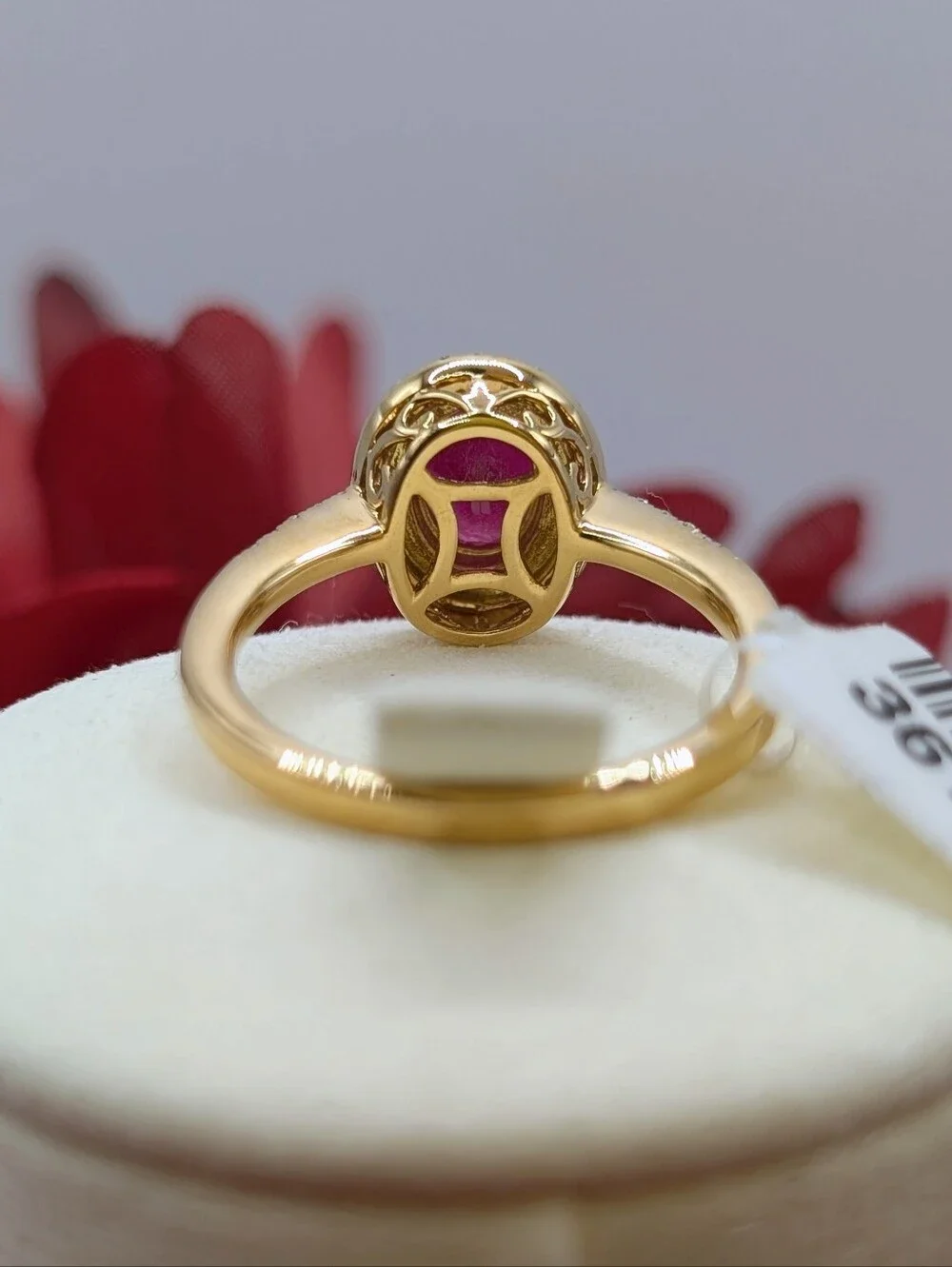 18K Gold AAA Burmese Ruby, Diamond Ring 1.28ctw GIA Certification/Appraisal